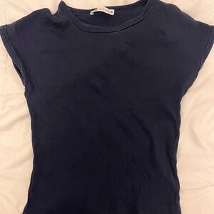 Zara Navy Short Sleeve Tee